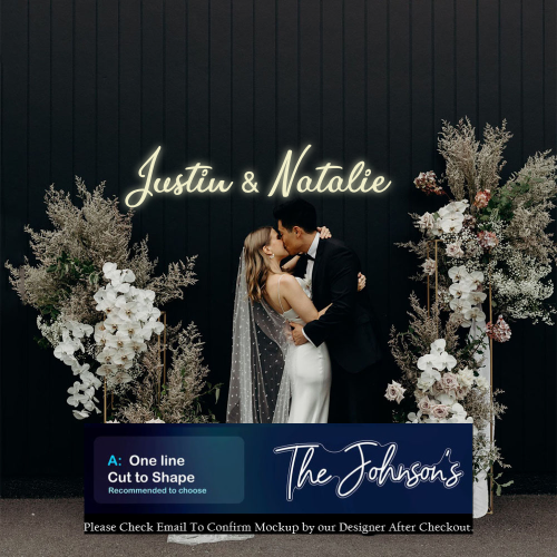 Family Name Wedding Neon Sign