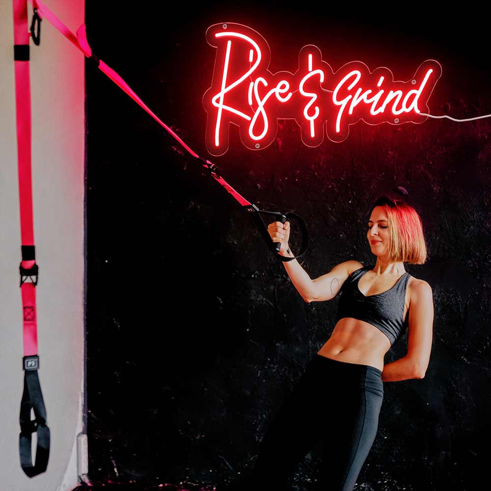Rise and Grind Neon Sign