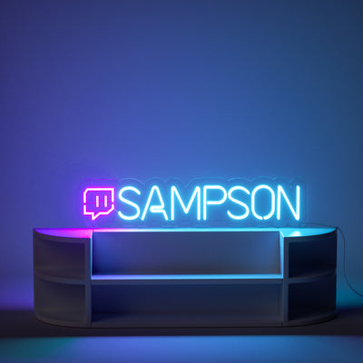 Custom Youtube Twitch Username Neon Sign