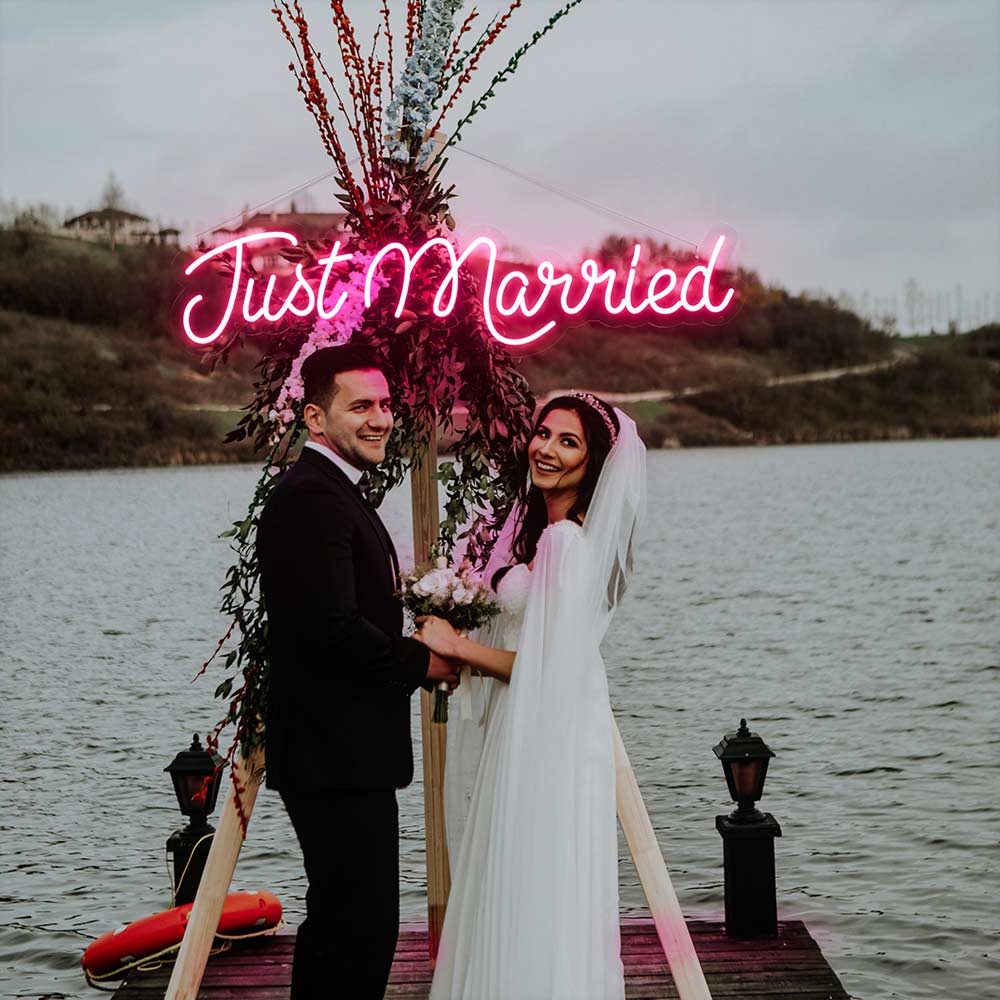 Just Married Neon Sign