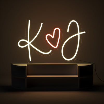 Initial Letters Custom Wedding Neon Sign